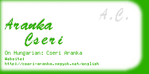 aranka cseri business card